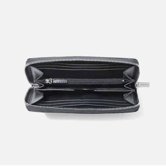 New Michael Kors Cooper Logo Zip-Around Wallet Admiral / Pale Blue - Picture 3 of 3